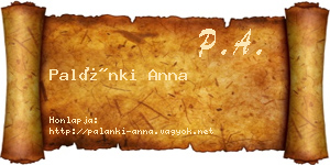 Palánki Anna névjegykártya